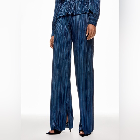 Sabina Musayev Pants - Sabina Musayev The York Pant in shimmering blue, XS